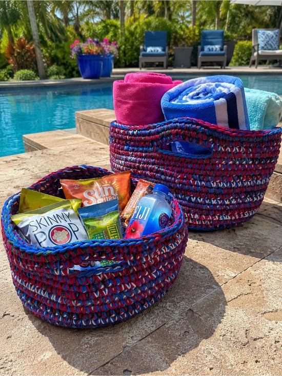 Hand Crafted Other - Acrylic Basket Set of 2 | Multi-Purpose Storage | Home Organization